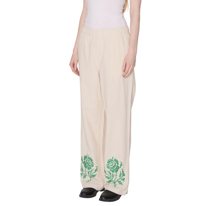 OBEY ROSES EMBELLISHED PANT オベイ ローゼズ エンベリッシュド パンツ 242000125【レディース ワイドパンツ バギーフィット ストレートレッグ カジュアル 26SS】