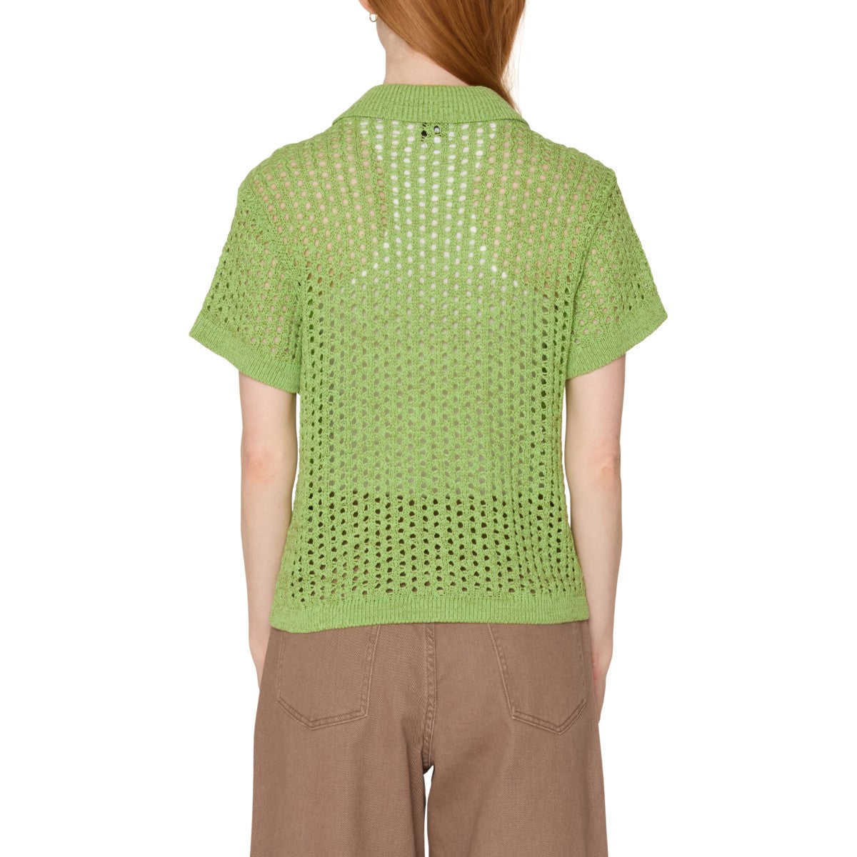 OBEY MILLY OPEN KNIT SWEATER オベイ ミリー オープンニット セーター 251000142【レディース 胸ポケット ボタン カーディガン リラックスフィット 26SS】