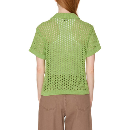 OBEY MILLY OPEN KNIT SWEATER オベイ ミリー オープンニット セーター 251000142【レディース 胸ポケット ボタン カーディガン リラックスフィット 26SS】