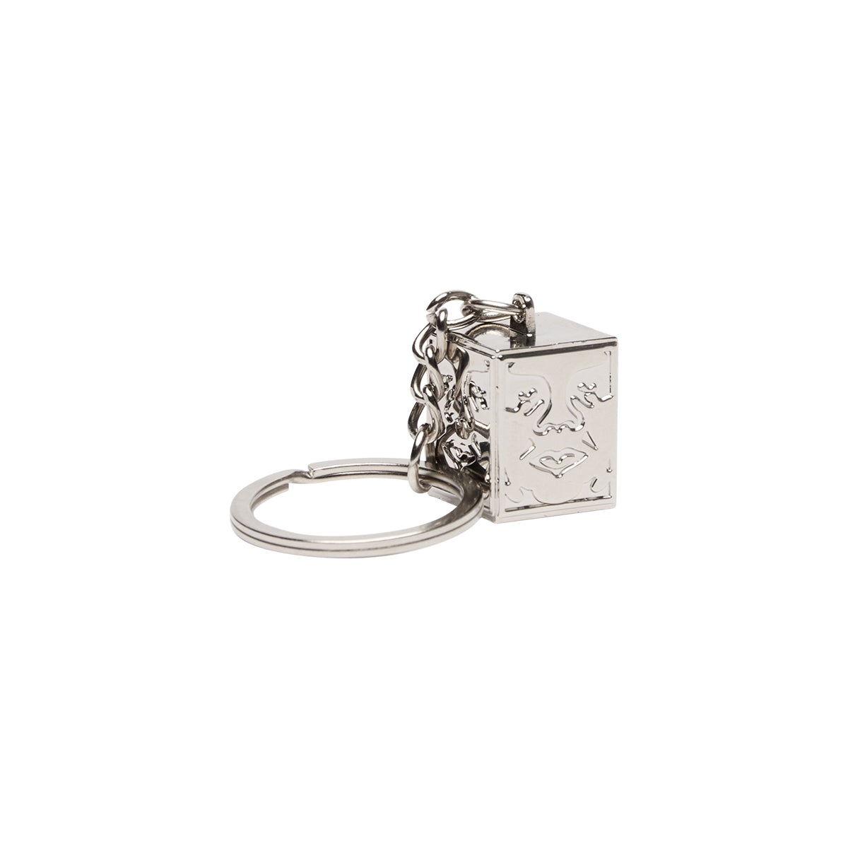 OBEY ICON FACE CUBE KEY CHAIN オベイ アイコン フェイス キューブ キーチェーン 100160030SILO26P【メンズ キーチェーン 100%亜鉛合金 26SS】