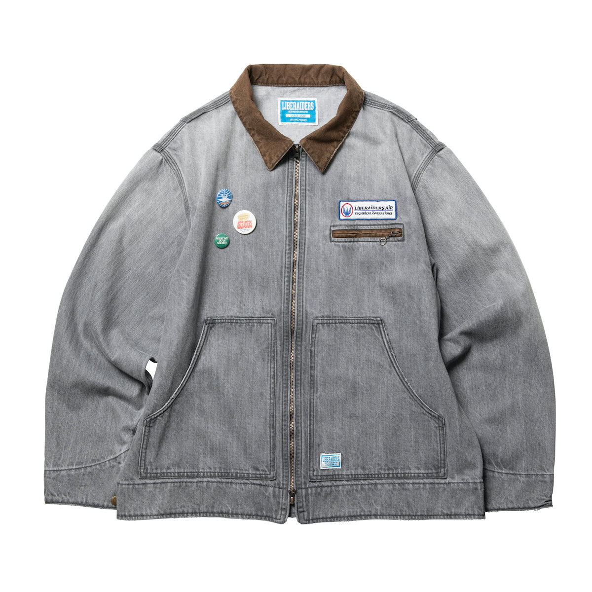 Liberaiders DENIM WORK JACKET リベレイダース デニムワークジャケット 730012601【メンズ デニム ワークジャケット ワッペン 缶バッジ 26SS】
