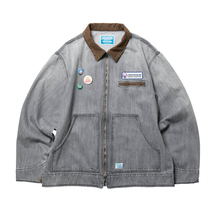 Liberaiders DENIM WORK JACKET リベレイダース デニムワークジャケット 730012601【メンズ デニム ワークジャケット ワッペン 缶バッジ 26SS】