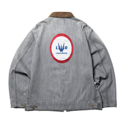 Liberaiders DENIM WORK JACKET リベレイダース デニムワークジャケット 730012601【メンズ デニム ワークジャケット ワッペン 缶バッジ 26SS】