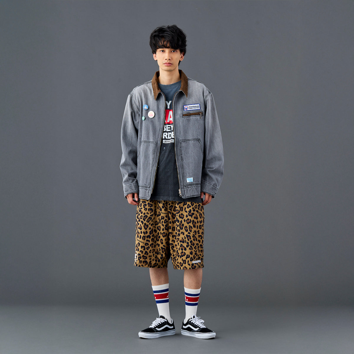 Liberaiders DENIM WORK JACKET リベレイダース デニムワークジャケット 730012601【メンズ デニム ワークジャケット ワッペン 缶バッジ 26SS】