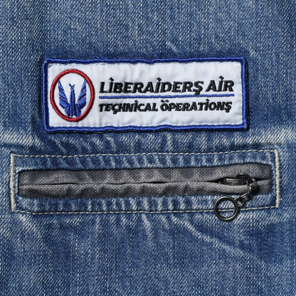 Liberaiders DENIM WORK JACKET リベレイダース デニムワークジャケット 730012601【メンズ デニム ワークジャケット ワッペン 缶バッジ 26SS】