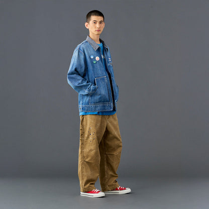 Liberaiders DENIM WORK JACKET リベレイダース デニムワークジャケット 730012601【メンズ デニム ワークジャケット ワッペン 缶バッジ 26SS】