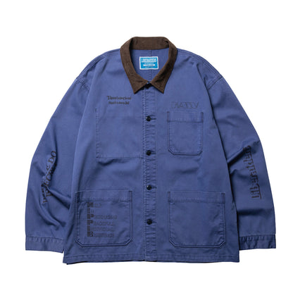 Liberaiders HANDWRITING PRINT COVERALL リベレイダース ハンドライティング プリント カバーオール 730032601【メンズ カバーオール コットンツイル ワークジャケット 手書きプリント 26SS】