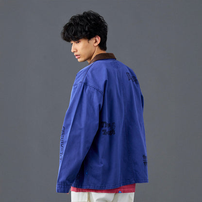Liberaiders HANDWRITING PRINT COVERALL リベレイダース ハンドライティング プリント カバーオール 730032601【メンズ カバーオール コットンツイル ワークジャケット 手書きプリント 26SS】