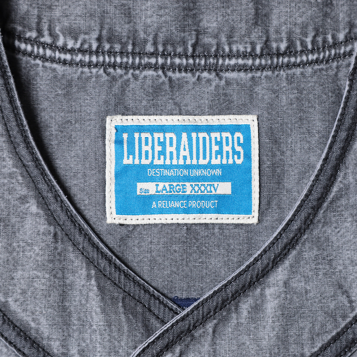 Liberaiders CHAMBRAY BASEBALL SHIRT リベレイダース シャンブレー ベースボール シャツ 732012601【メンズ ベースボールシャツ ブリーチ加工 ポケット 26SS】
