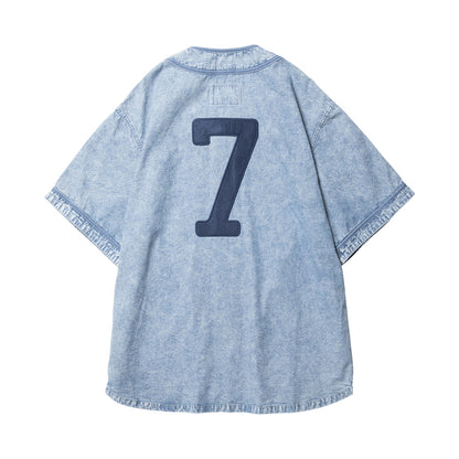 Liberaiders CHAMBRAY BASEBALL SHIRT リベレイダース シャンブレー ベースボール シャツ 732012601【メンズ ベースボールシャツ ブリーチ加工 ポケット 26SS】