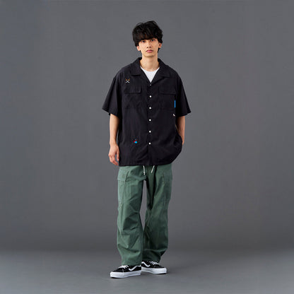 Liberaiders COTTON RAYON S/S SHIRT  リベレイダース コットン レーヨン 半袖シャツ 732052601【メンズ 半袖 開襟シャツ 接触冷感効果 26SS】