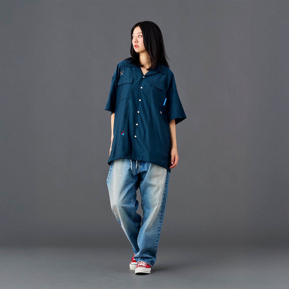 Liberaiders COTTON RAYON S/S SHIRT  リベレイダース コットン レーヨン 半袖シャツ 732052601【メンズ 半袖 開襟シャツ 接触冷感効果 26SS】