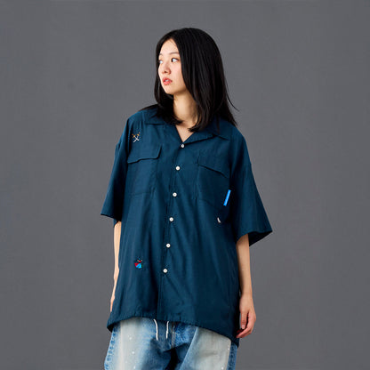 Liberaiders COTTON RAYON S/S SHIRT  リベレイダース コットン レーヨン 半袖シャツ 732052601【メンズ 半袖 開襟シャツ 接触冷感効果 26SS】