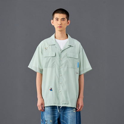 Liberaiders COTTON RAYON S/S SHIRT  リベレイダース コットン レーヨン 半袖シャツ 732052601【メンズ 半袖 開襟シャツ 接触冷感効果 26SS】