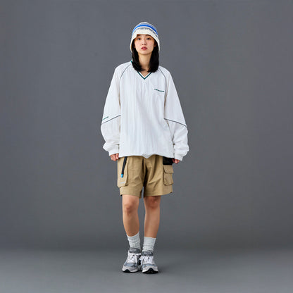 Liberaiders LR NYLON PULLOVER リベレイダース LR ナイロンプルオーバー 735012601【メンズ ナイロンプルオーバー Vネックトップス 軽量アウター 通気性ウェア メッシュ裏地 26SS】