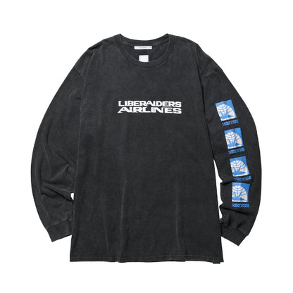 Liberaiders AIRLINE L/S TEE リベレイダース エアライン ロングスリーブ ティー 735052601【メンズ ヴィンテージTシャツ プリントTシャツ ロゴTシャツ 半袖Tシャツ 26SS】