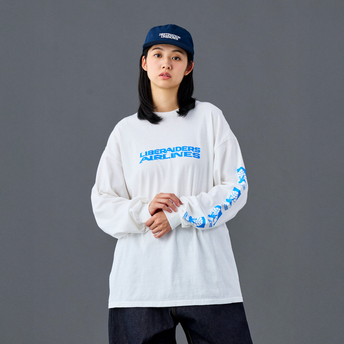 Liberaiders AIRLINE L/S TEE リベレイダース エアライン ロングスリーブ ティー 735052601【メンズ ヴィンテージTシャツ プリントTシャツ ロゴTシャツ 半袖Tシャツ 26SS】