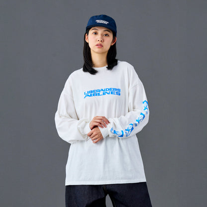 Liberaiders AIRLINE L/S TEE リベレイダース エアライン ロングスリーブ ティー 735052601【メンズ ヴィンテージTシャツ プリントTシャツ ロゴTシャツ 半袖Tシャツ 26SS】
