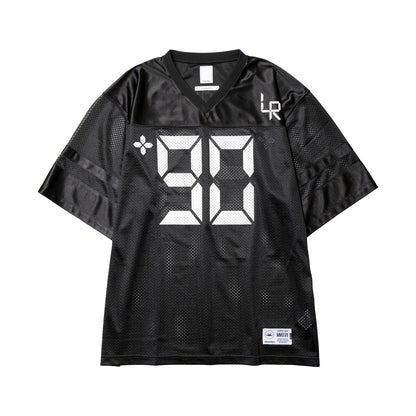 Liberaiders DIGITAL LOGO FOOTBALL TEE リベレイダース デジタル ロゴ フットボール ティー 736012601【メンズ メッシュ生地 サテン生地 デジタルフォント 26SS】