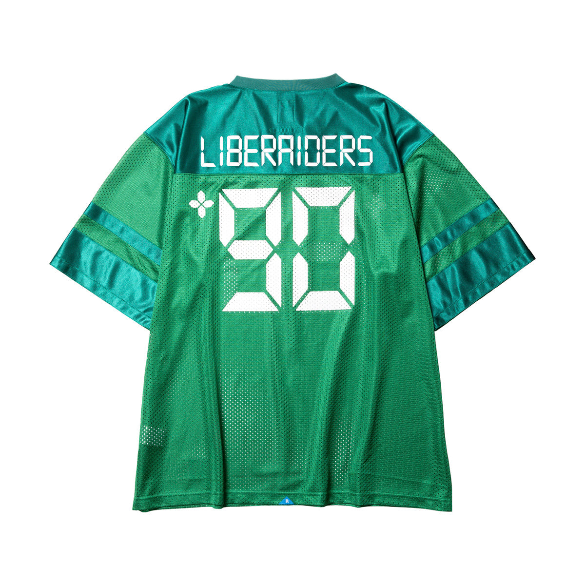 Liberaiders DIGITAL LOGO FOOTBALL TEE リベレイダース デジタル ロゴ フットボール ティー 736012601【メンズ メッシュ生地 サテン生地 デジタルフォント 26SS】