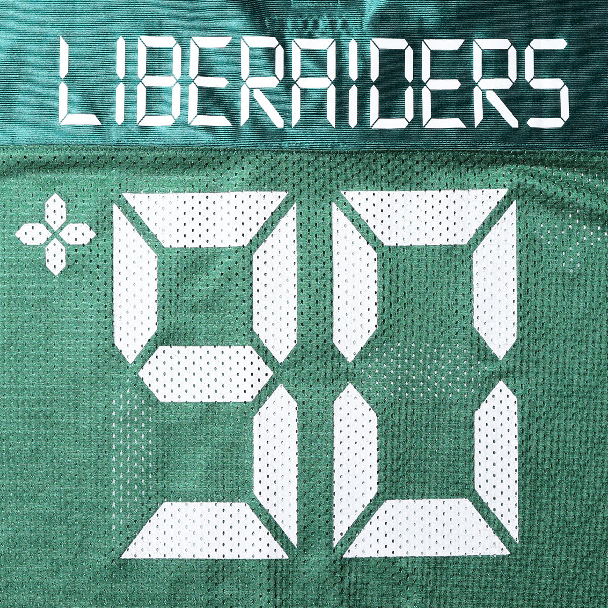 Liberaiders DIGITAL LOGO FOOTBALL TEE リベレイダース デジタル ロゴ フットボール ティー 736012601【メンズ メッシュ生地 サテン生地 デジタルフォント 26SS】