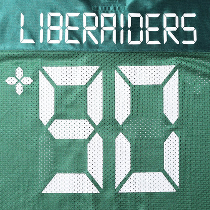 Liberaiders DIGITAL LOGO FOOTBALL TEE リベレイダース デジタル ロゴ フットボール ティー 736012601【メンズ メッシュ生地 サテン生地 デジタルフォント 26SS】