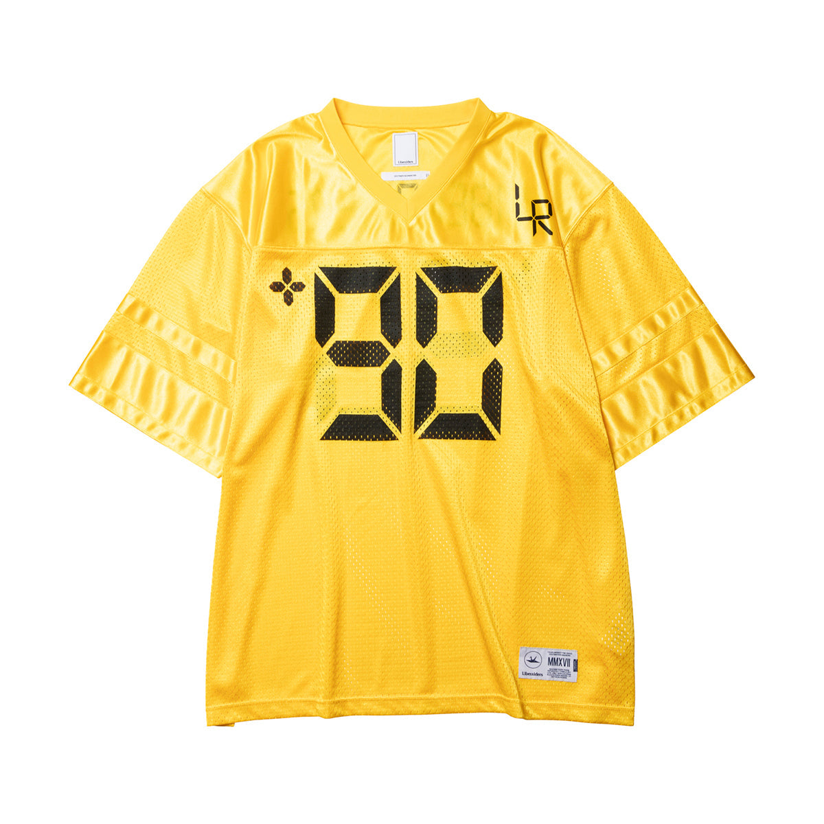 Liberaiders DIGITAL LOGO FOOTBALL TEE リベレイダース デジタル ロゴ フットボール ティー 736012601【メンズ メッシュ生地 サテン生地 デジタルフォント 26SS】