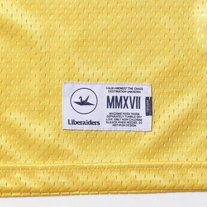 Liberaiders DIGITAL LOGO FOOTBALL TEE リベレイダース デジタル ロゴ フットボール ティー 736012601【メンズ メッシュ生地 サテン生地 デジタルフォント 26SS】