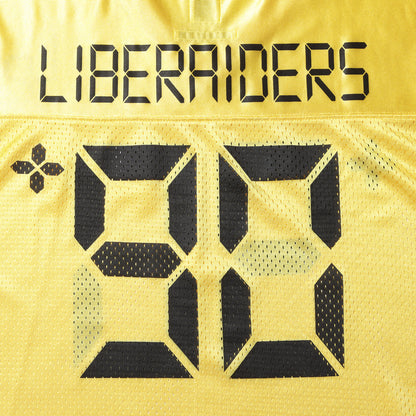 Liberaiders DIGITAL LOGO FOOTBALL TEE リベレイダース デジタル ロゴ フットボール ティー 736012601【メンズ メッシュ生地 サテン生地 デジタルフォント 26SS】