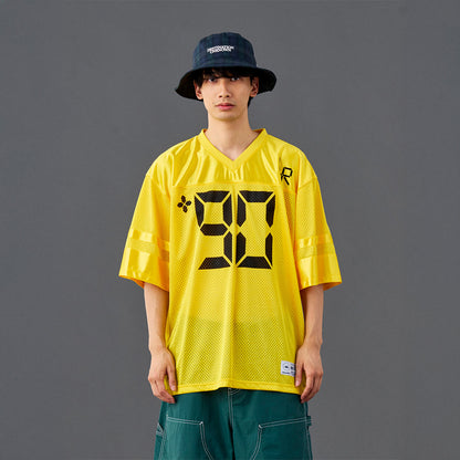Liberaiders DIGITAL LOGO FOOTBALL TEE リベレイダース デジタル ロゴ フットボール ティー 736012601【メンズ メッシュ生地 サテン生地 デジタルフォント 26SS】