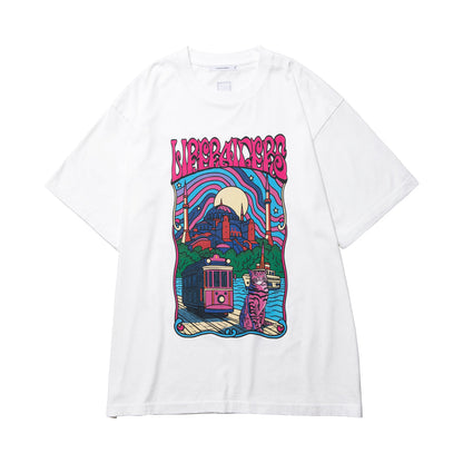 Liberaiders PSYCHEDELIC CITY TEE リベレイダース サイケデリック シティ ティー 736182601【メンズ 天竺生地 ヴィンテージライク グラフィック 26SS】