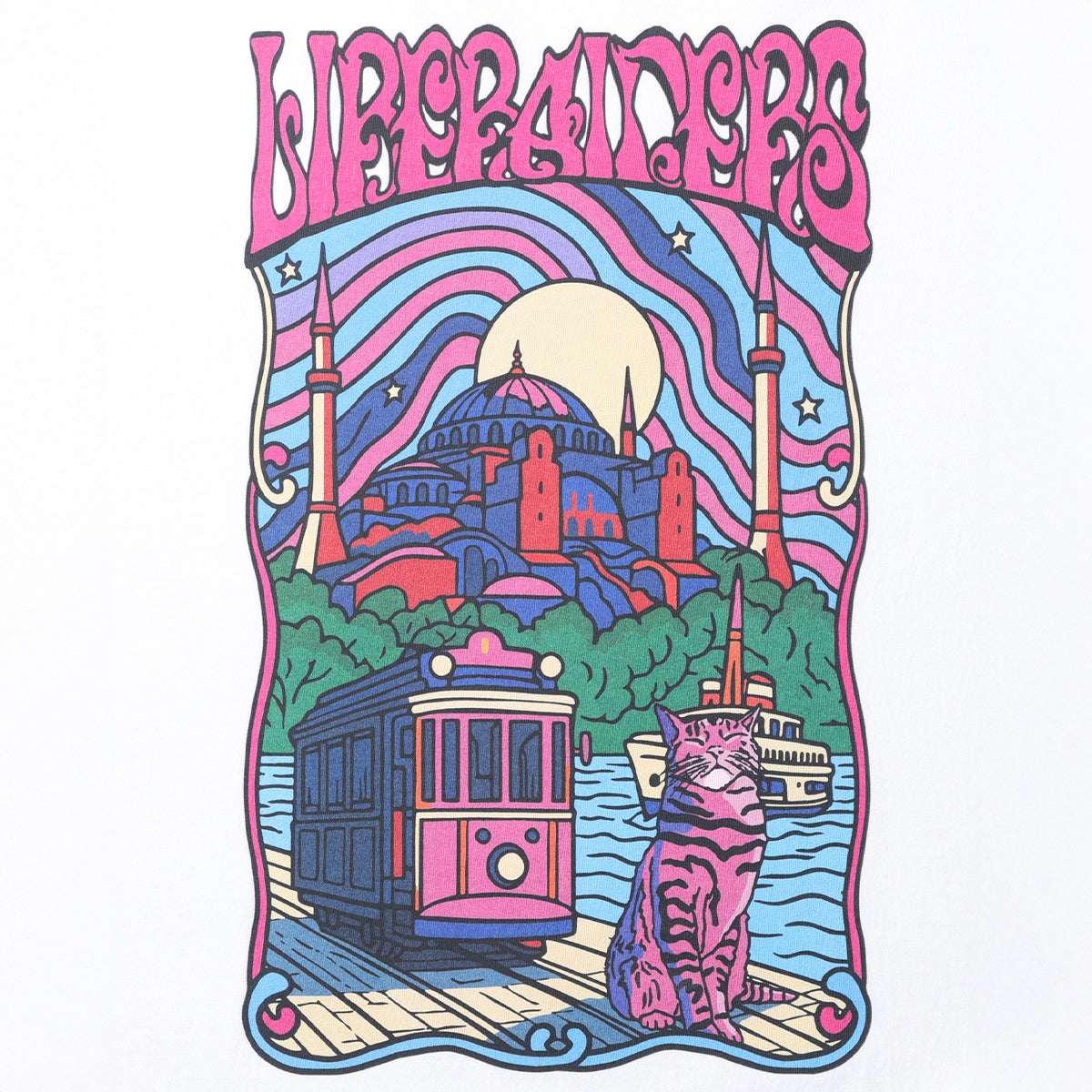 Liberaiders PSYCHEDELIC CITY TEE リベレイダース サイケデリック シティ ティー 736182601【メンズ 天竺生地 ヴィンテージライク グラフィック 26SS】