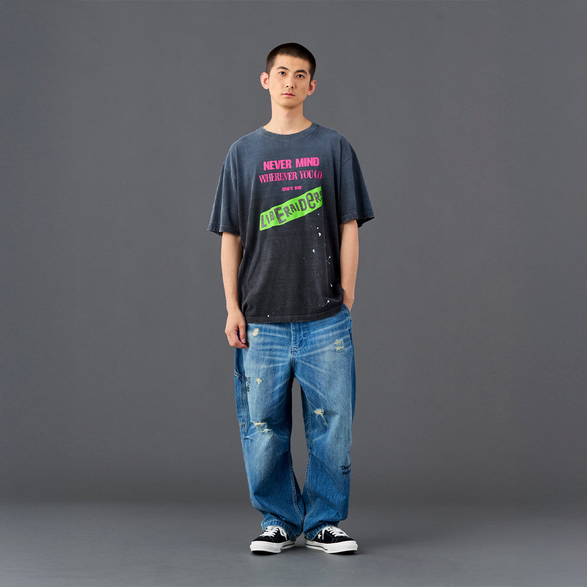 Liberaiders FADED PUNK LOGO TEE リベレイダース フェイデッド パンク ロゴ Tシャツ 736212601【メンズ 半袖 グラフィック コットン素材 26SS】