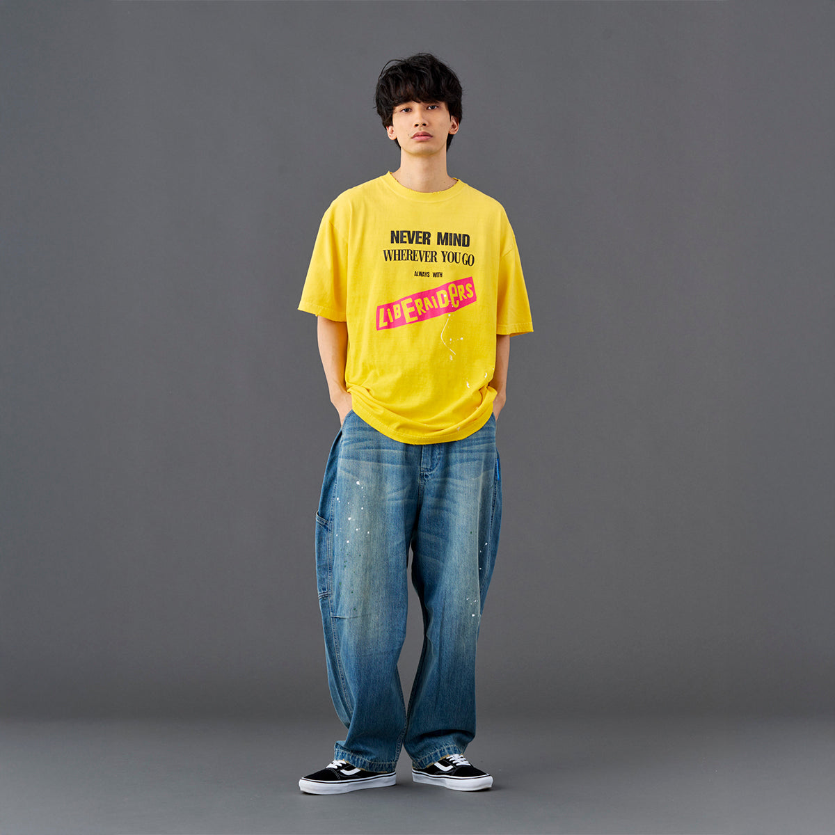 Liberaiders FADED PUNK LOGO TEE リベレイダース フェイデッド パンク ロゴ Tシャツ 736212601【メンズ 半袖 グラフィック コットン素材 26SS】