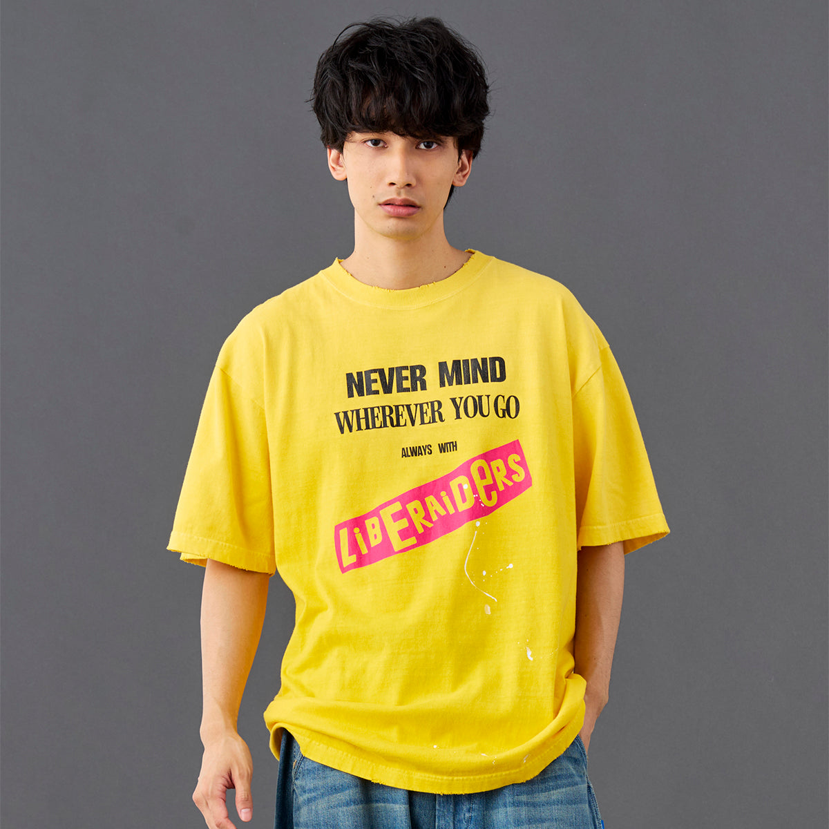 Liberaiders FADED PUNK LOGO TEE リベレイダース フェイデッド パンク ロゴ Tシャツ 736212601【メンズ 半袖 グラフィック コットン素材 26SS】