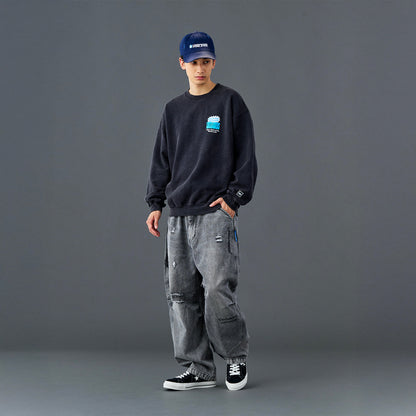 Liberaiders DAMAGED DENIM SARROUEL PANTS リベレイダース ダメージド デニム サルエル パンツ 737052601【メンズ サルエル ヴィンテージ加工 ダメージデニム 26SS】