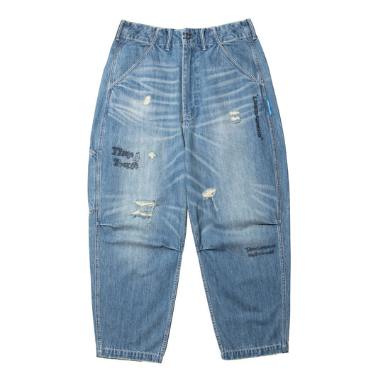Liberaiders DAMAGED DENIM SARROUEL PANTS リベレイダース ダメージド デニム サルエル パンツ 737052601【メンズ サルエル ヴィンテージ加工 ダメージデニム 26SS】