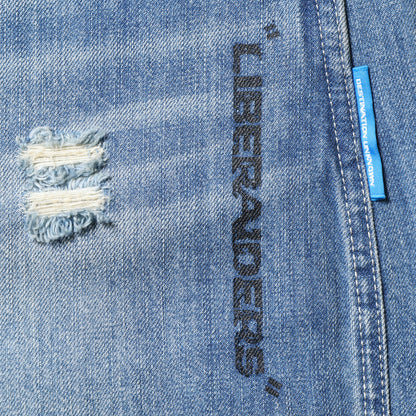 Liberaiders DAMAGED DENIM SARROUEL PANTS リベレイダース ダメージド デニム サルエル パンツ 737052601【メンズ サルエル ヴィンテージ加工 ダメージデニム 26SS】