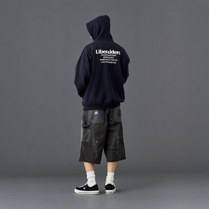 Liberaiders HANDWRITING CANVAS WORK SHORTS リベレイダース ハンドライティング キャンバス ワーク ショーツ 738022601【メンズ ショーツ ハーフパンツ カジュアルパンツ ワークパンツ 26SS】