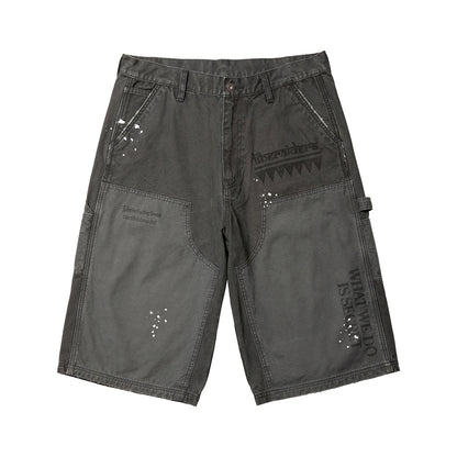 Liberaiders HANDWRITING CANVAS WORK SHORTS リベレイダース ハンドライティング キャンバス ワーク ショーツ 738022601【メンズ ショーツ ハーフパンツ カジュアルパンツ ワークパンツ 26SS】