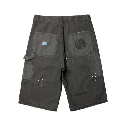 Liberaiders HANDWRITING CANVAS WORK SHORTS リベレイダース ハンドライティング キャンバス ワーク ショーツ 738022601【メンズ ショーツ ハーフパンツ カジュアルパンツ ワークパンツ 26SS】