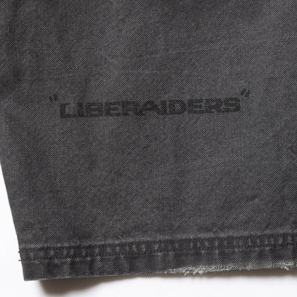 Liberaiders HANDWRITING CANVAS WORK SHORTS リベレイダース ハンドライティング キャンバス ワーク ショーツ 738022601【メンズ ショーツ ハーフパンツ カジュアルパンツ ワークパンツ 26SS】