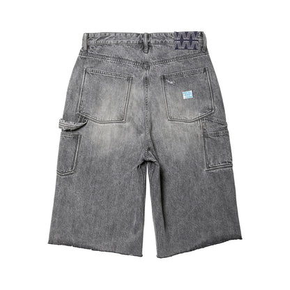 Liberaiders DAMAGED DENIM BUGGY SHORTS リベレイダース ダメージド デニム バギー ショーツ 738032601【メンズ デニムショーツ バギーショーツ ハーフパンツ カジュアルパンツ 26SS】