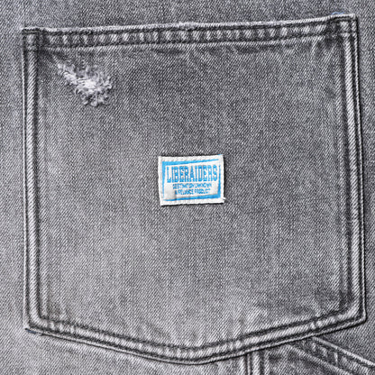 Liberaiders DAMAGED DENIM BUGGY SHORTS リベレイダース ダメージド デニム バギー ショーツ 738032601【メンズ デニムショーツ バギーショーツ ハーフパンツ カジュアルパンツ 26SS】