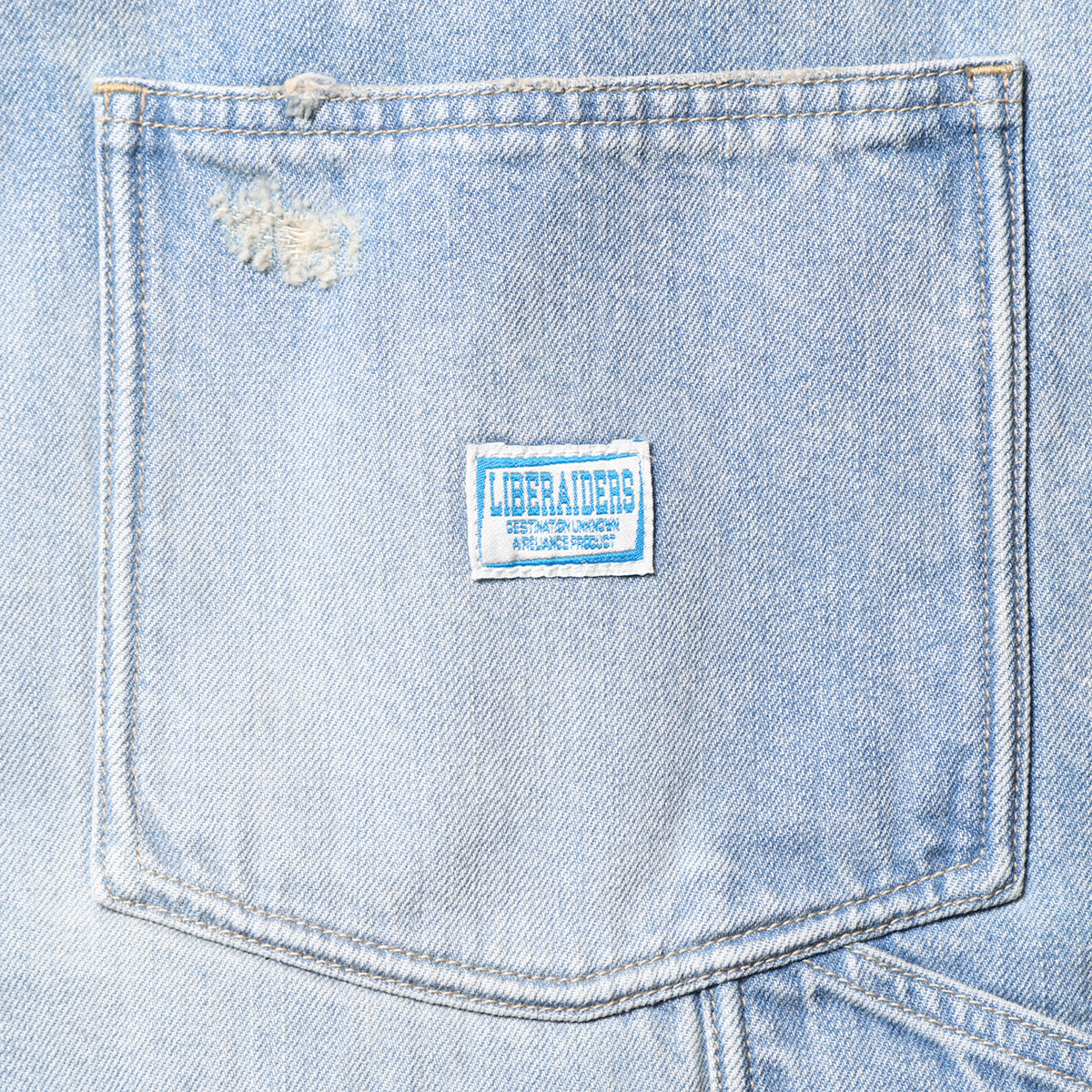 Liberaiders DAMAGED DENIM BUGGY SHORTS リベレイダース ダメージド デニム バギー ショーツ 738032601【メンズ デニムショーツ バギーショーツ ハーフパンツ カジュアルパンツ 26SS】