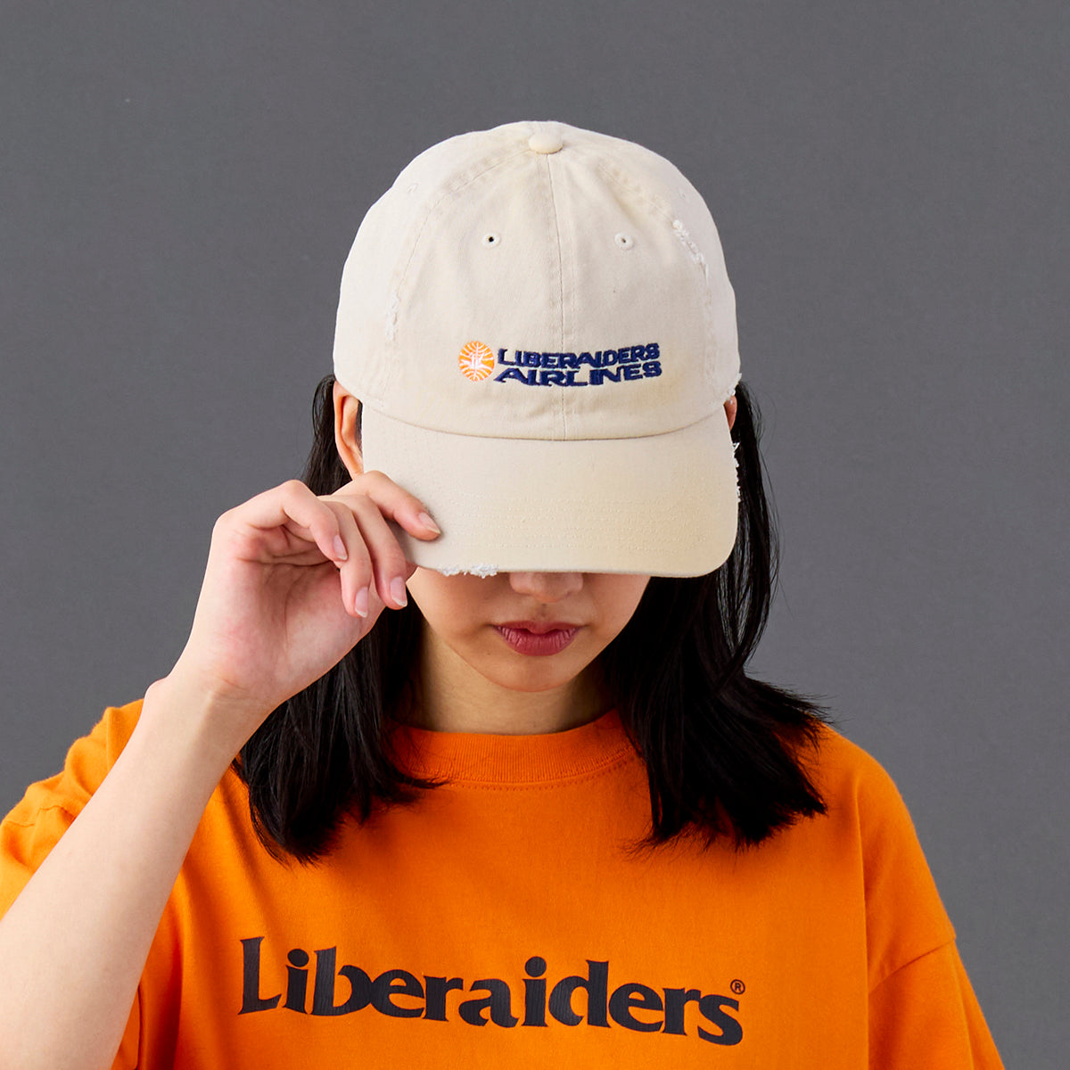 Liberaiders FADED AIRLINE CAP リベレイダース フェイデッド エアライン キャップ 739012601【メンズ キャップ ロゴ刺繍 コットン素材 26SS】
