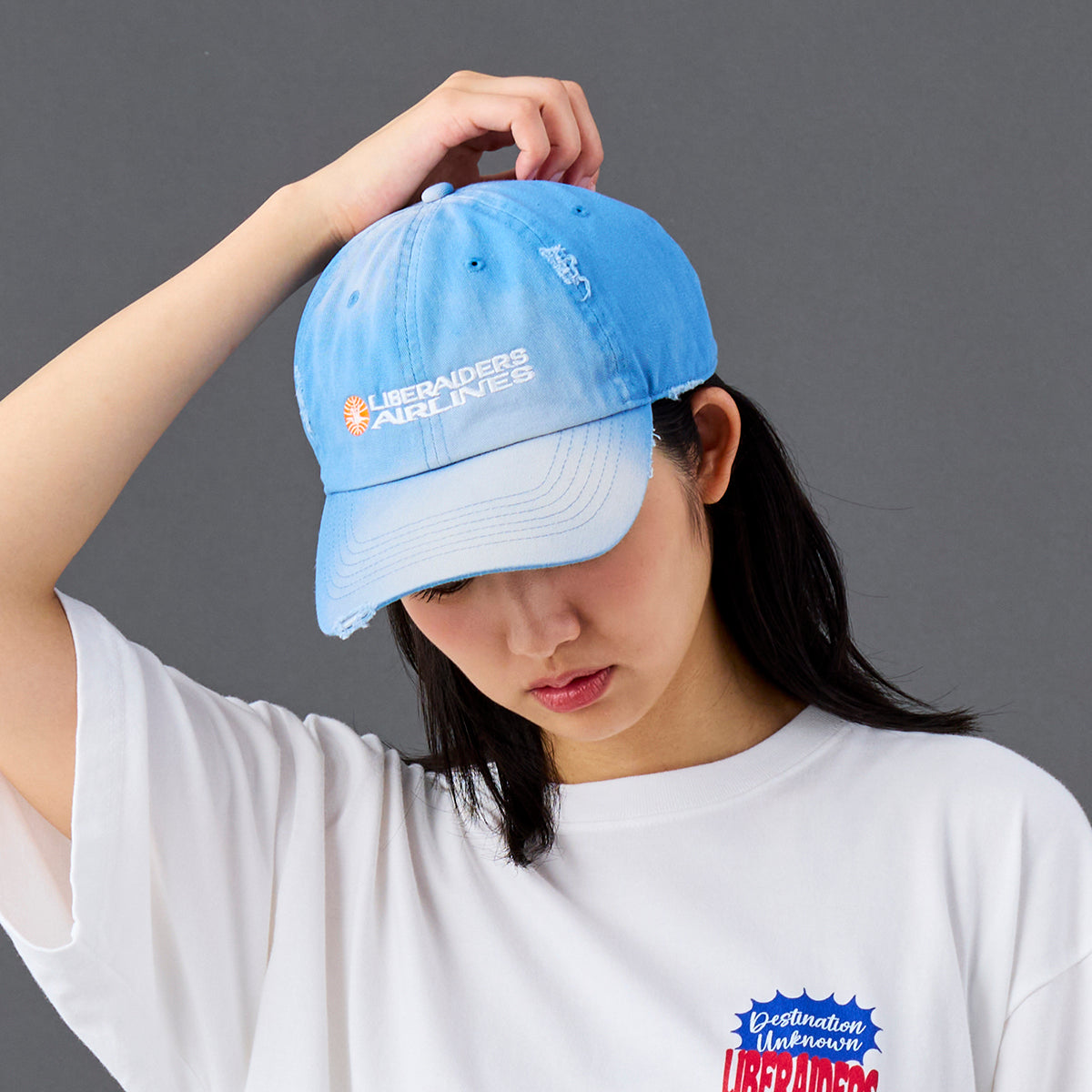 Liberaiders FADED AIRLINE CAP リベレイダース フェイデッド エアライン キャップ 739012601【メンズ キャップ ロゴ刺繍 コットン素材 26SS】