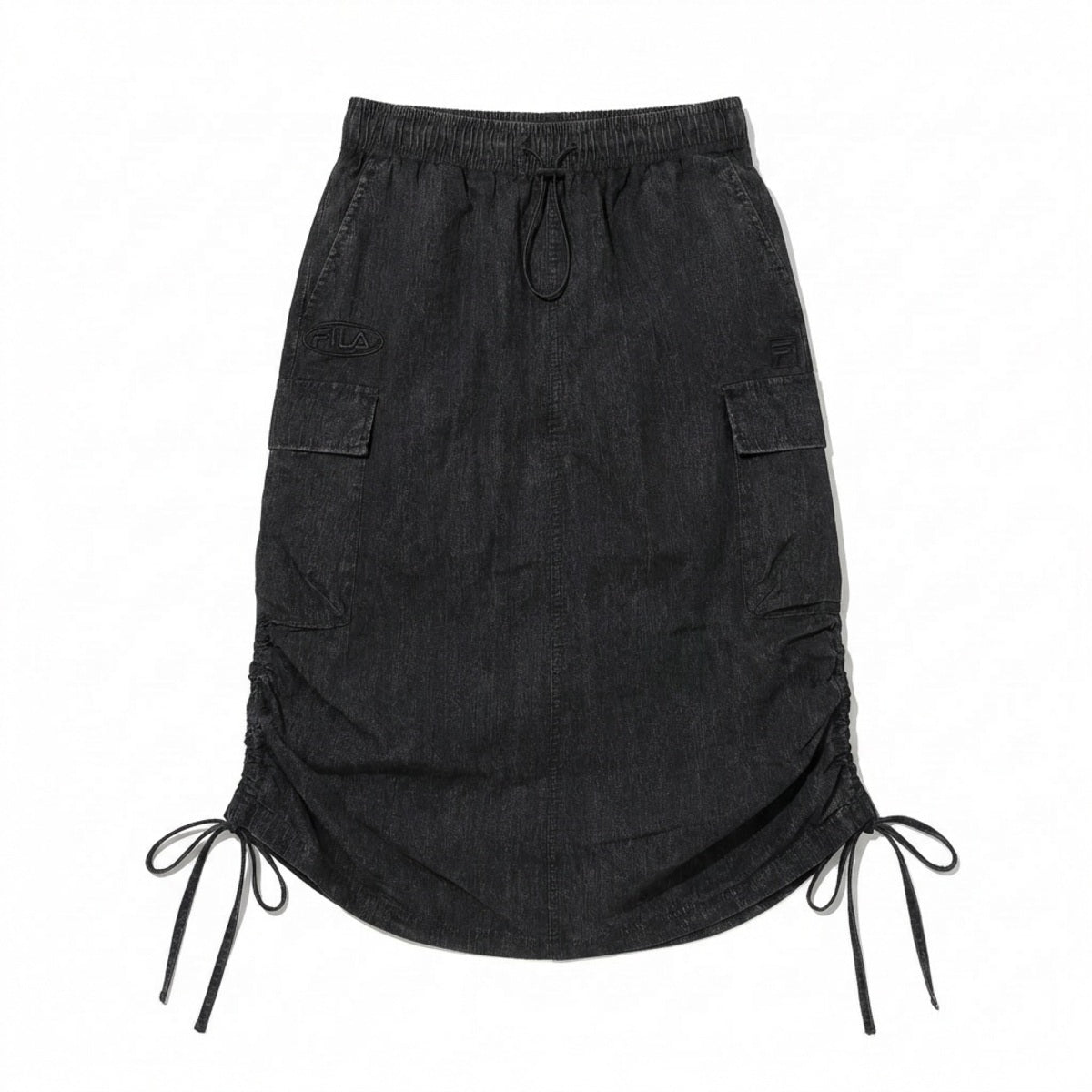 FILA CARGO SKIRT フィラ カーゴスカート CE6SCW007【レディース 製品染め サイドポケット ドローコード 26SS】