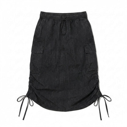 FILA CARGO SKIRT フィラ カーゴスカート CE6SCW007【レディース 製品染め サイドポケット ドローコード 26SS】