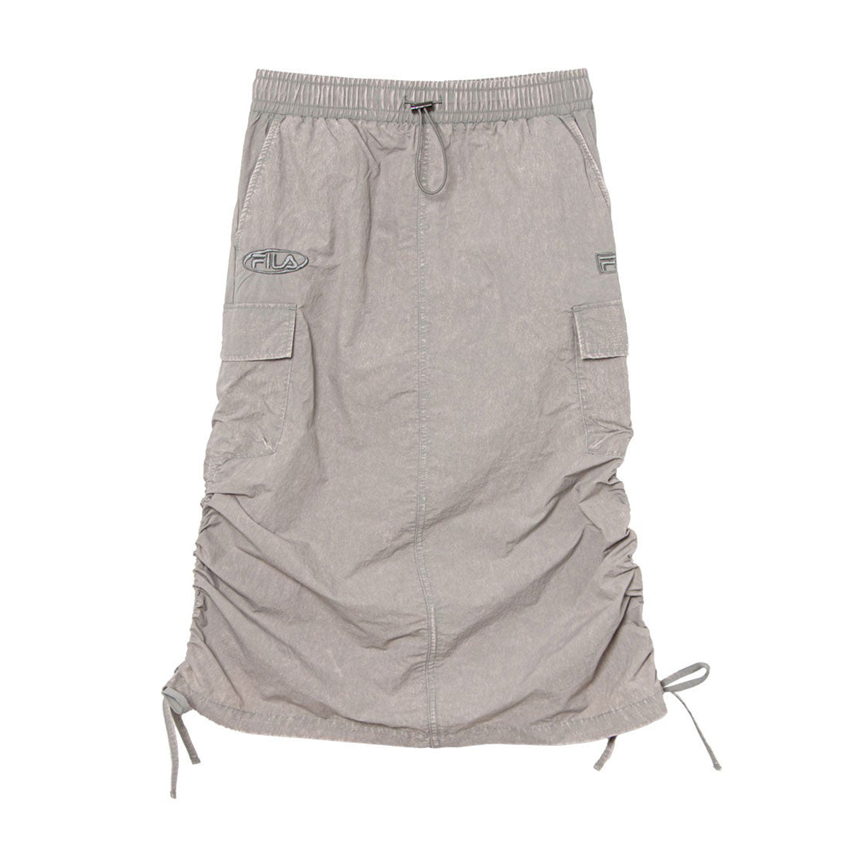 FILA CARGO SKIRT フィラ カーゴスカート CE6SCW007【レディース 製品染め サイドポケット ドローコード 26SS】